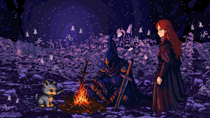 gif of fenol, visual pixel art illustrator and animator